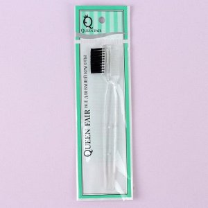 Расчёска-щёточка для бровей и ресниц, 12,7 см, цвет прозрачный