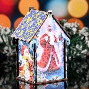Чайный домик новогодний "Снеговик", цветной, 9.7x17.5x9.7 см