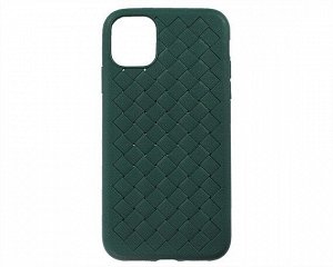 Чехол iPhone 11 Плетеный (зеленый)