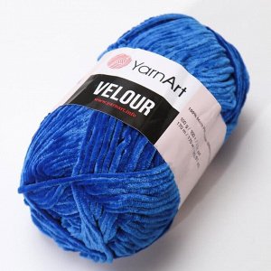 Пряжа "Velour" 100% микрополиэстер 170м/100г (857 василек)