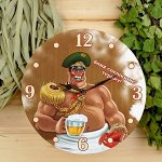 Часы настенные, серия: Интерьер, для бани &quot;Баня спешки не терпит!&quot;