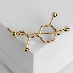 Брошь "Молекула", цвет золото