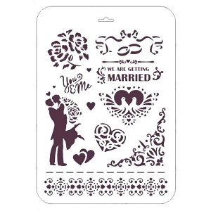 Трафарет декоративный пластиковый You&Me 21*31см