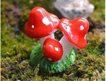 Фигурка декоративная мини Мухоморы 23мм