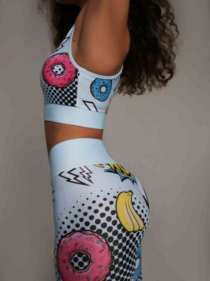 Леггинсы Pop art Blue