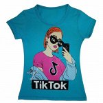 Футболка Подростковая Тик-Ток Бирюзовый