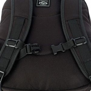 Рюкзак молодёжный с эргономичной спинкой Grizzly, 48 х 33 х 21, чёрный//красный