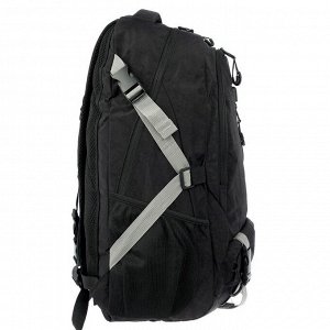 Рюкзак молодёжный с эргономичной спинкой Grizzly, 53 х 32 х 21, чёрный