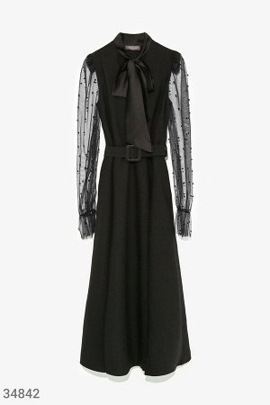 Романтичное черное платье Gepur