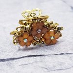 Крабик для волос металлический со стразами