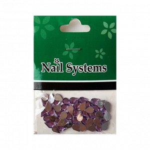 Nail Systems, Украшение для ногтей Капля, цвет: фиолетовый, 2 гр