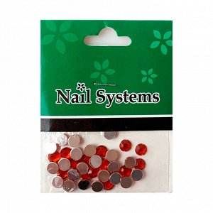 Nail Systems, Украшение для ногтей Кружочки, цвет: красный, 2 гр