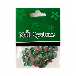 Nail Systems, Украшение для ногтей Капля, цвет: зеленый, 2 гр