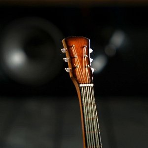Гитара сувенирная "Les Paul" коричнево-белая. на подставке 24х8х2 см