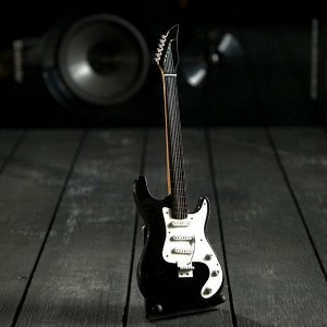 Гитара сувенирная "Ibanez" чёрно-белая. на подставке 24х8х2 см
