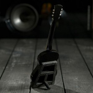 Гитара сувенирная "Акустическая" с машиной. на подставке 24х8х2 см