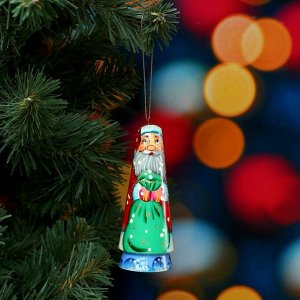 Сувенир «Дед Мороз с мешком». 11х4 см. ручная роспись