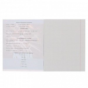 Тетрадь предметная 48 листов в клетку «Эрудит. Алгебра», обложка мелованный картон, блок офсет