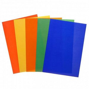 Бумага цветная самоклеящаяся А4, 5 листов, 5 цветов "Хобби тайм", 145 г/м2, МИКС