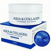Патчи гидрогелевые увлаж с экстр коллагена, гиалур кислотой 60шт Anjo Aqua&Collagen