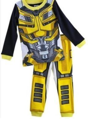 525 Пижамка  для мальчика (робот желтый)