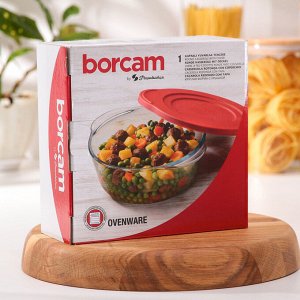 Кастрюля для запекания круглая Borcam, 1,45 л, с крышкой