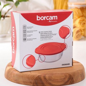 Paşabahçe Кастрюля для запекания круглая Borcam, 1,45 л, с крышкой