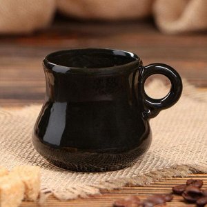 Чашка Coffee, чёрная, деколь, 100 мл, микс