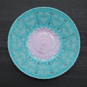 Тарелка «Мирах», d=22 см, цвет голубой с розовым