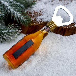 Открывашка-магнит «Открой новый год», в форме бутылки