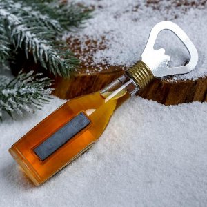 Открывашка-магнит «Новогоднего очень бодрого настроения», в форме бутылки