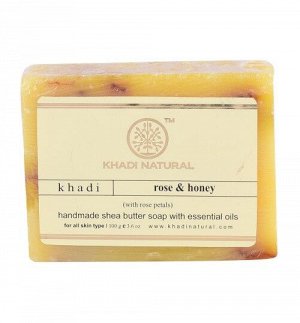 Мыло Khadi ROSE HONEY PETAL SOAP/Кхади мыло с лепестками розы