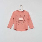 Свитшот из мольтона &#039;кошка&#039; - розовый