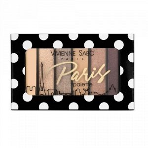 1224328    /VS Палетка теней для век мини Eyeshadow Palette mini "Paris" (6 тонов) 03, натуральный коричневый ню