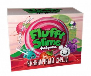 Юный химик арт.868 Слайм "Fluffy Slime фабрика. Клубничный смузи" /12