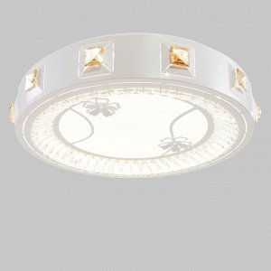 Люстра c ПДУ  661622 LED 90Вт 3 режима 3000-6000К диммер белый 50х50х9 см