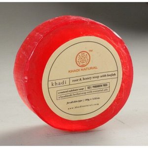 Khadi ROSE HONEY LOOFAH SOAP/Кхади мыло "Роза и Мед с Люффой"