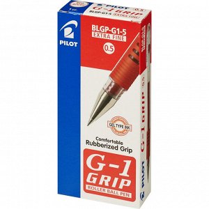 Ручка гелевая неавтоматическая PILOT BLGP-G1-5 резин.манжет. крас...