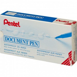 Роллер PENTEL Document Pen 0,3мм метал.клип, синий ст. Япония