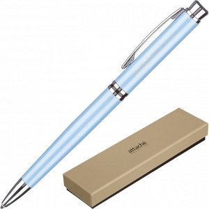 Ручка шариковая Attache Selection Topaz, с пов.мех., синий, футляр