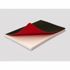 Блокнот OXFORD BLACK'n'RED А5+ 72л фикс.резинка, карман, мягк.обл...