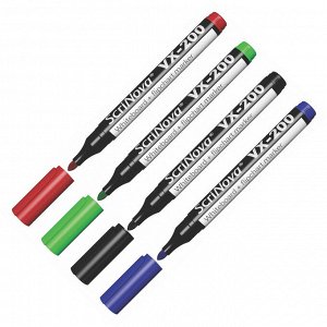 Набор маркеров для досок и флипчарт ScriNova VX-200 набор 4цв...