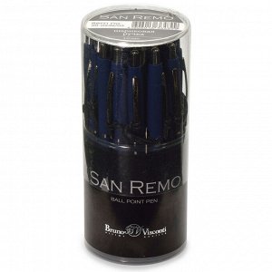 Ручка шариковая автоматическая, San Remo син метал. корп, син 20-...