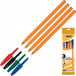 Ручка шариковая BIC ORANGE набор, 4цв. ассорти 8308541Франция...