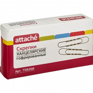 Скрепки Attache 75 мм, гофрированные, овальные 40 шт./уп.к/кор...