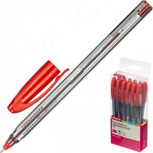 Ручка шариковая неавтоматическая Attache Glide Trio 0,5мм, крас. ...