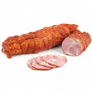Продукт из мяса свинины мясной копчено-вареный РУЛЕТ ПО-ДОМАШНЕМУ ЛЮКС, вакуум целым куском