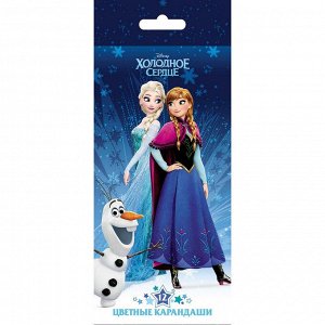 Карандаши цветные 12 цветов Холодное сердце FROZEN, BKc_12116...