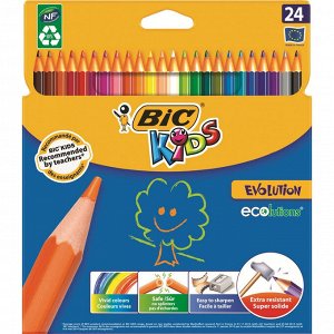 Карандаши цветные 24цв 6-гран Bic 829733