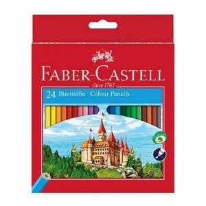 Карандаши цветные 24цв 6-гран Faber-Castell Grip Eco Замок120124...